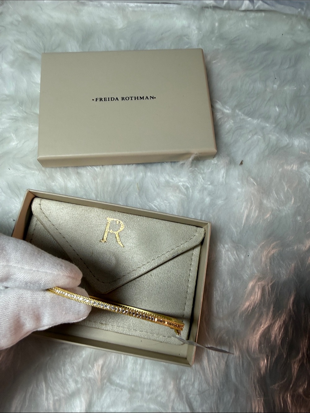 Freida Rothman Gold Tennis Bracelet